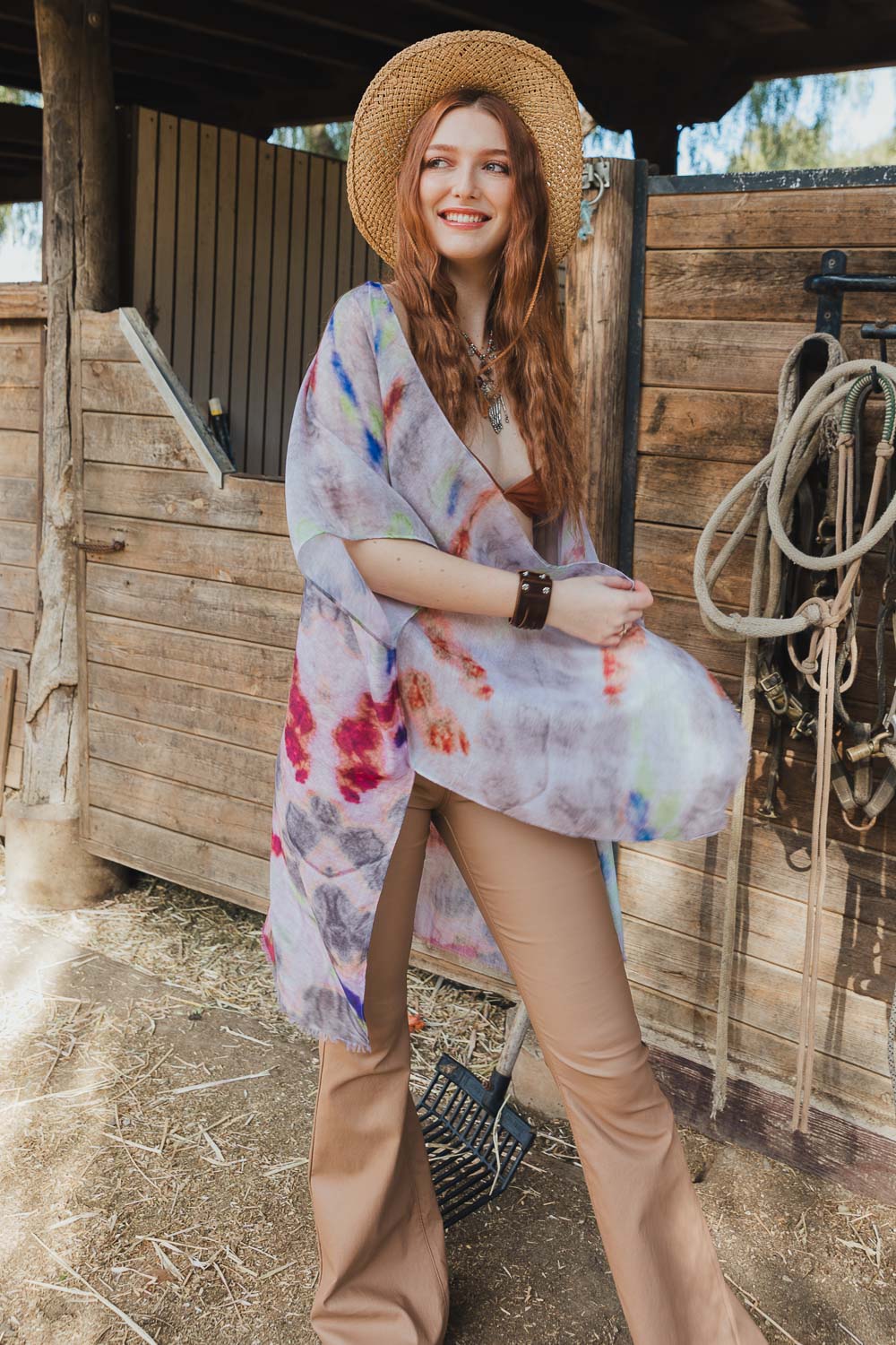 Esther Khan Tie Die Sunset Cover Up