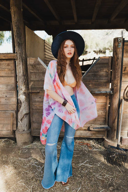 Esther Khan Tie Die Sunset Cover Up