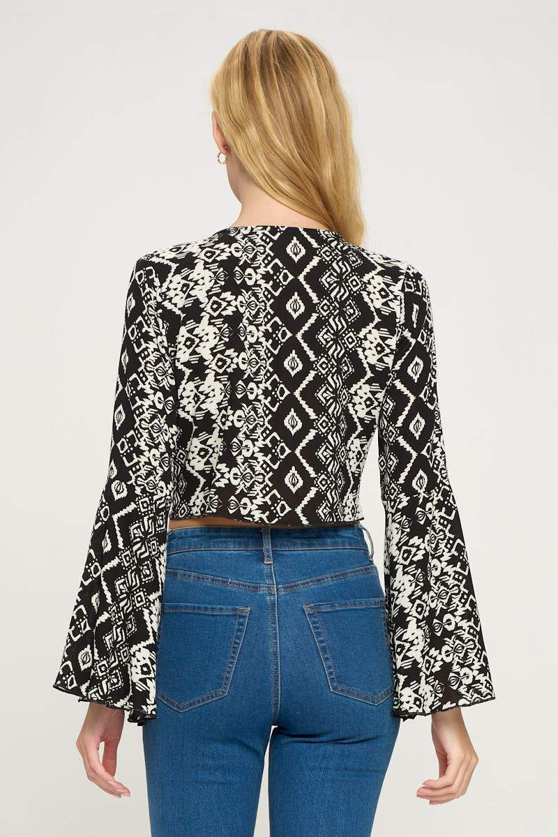 Bella Boho Crop Top with Front Tie