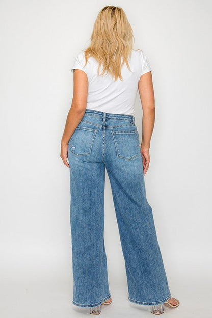 Aria High-Rise Wide Leg Jeans