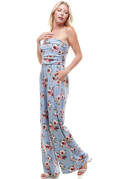 ARROW Floral Strapless Jumpsuit