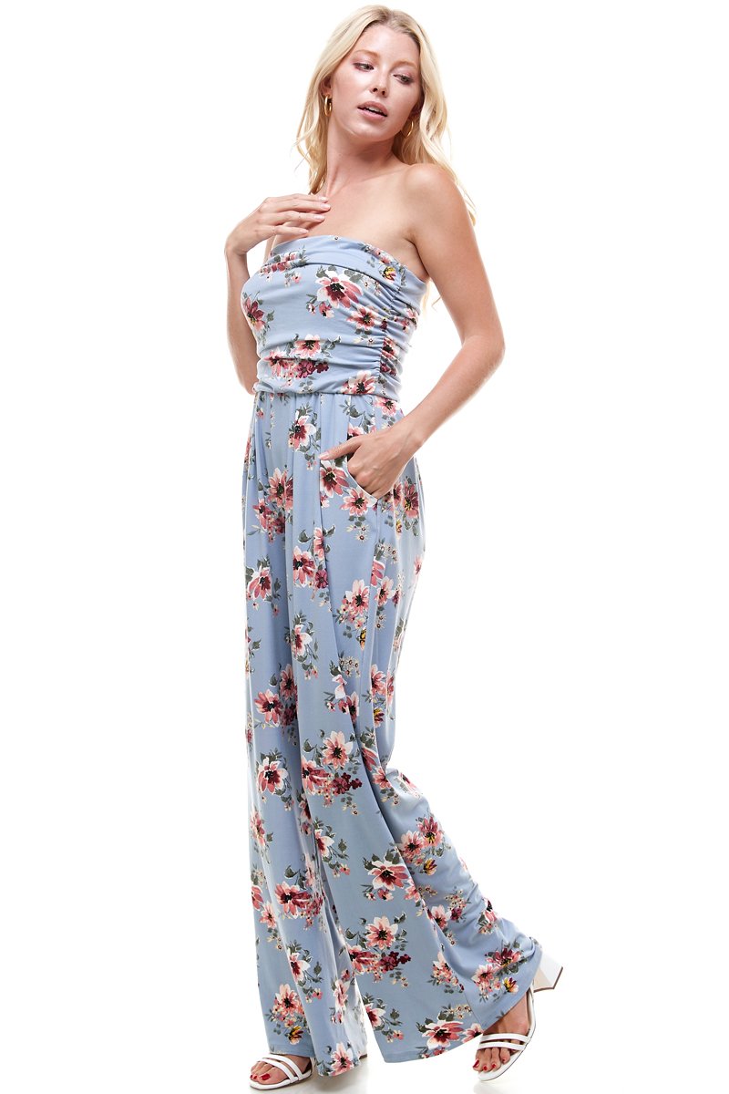 ARROW Floral Strapless Jumpsuit