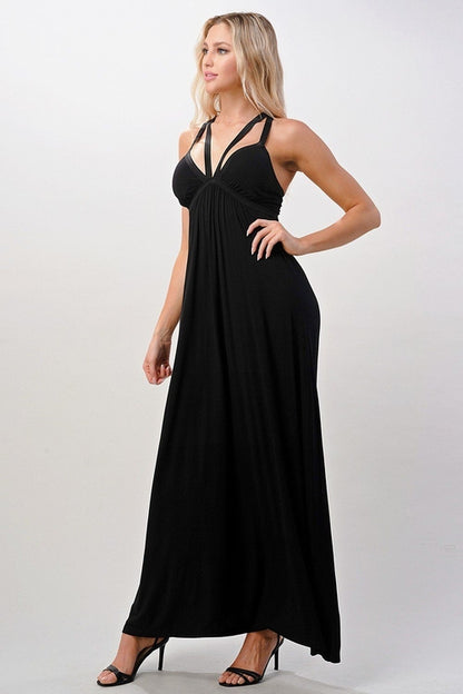 ARROW Strappy V-Neck Maxi Dress with Flowy Silhouette