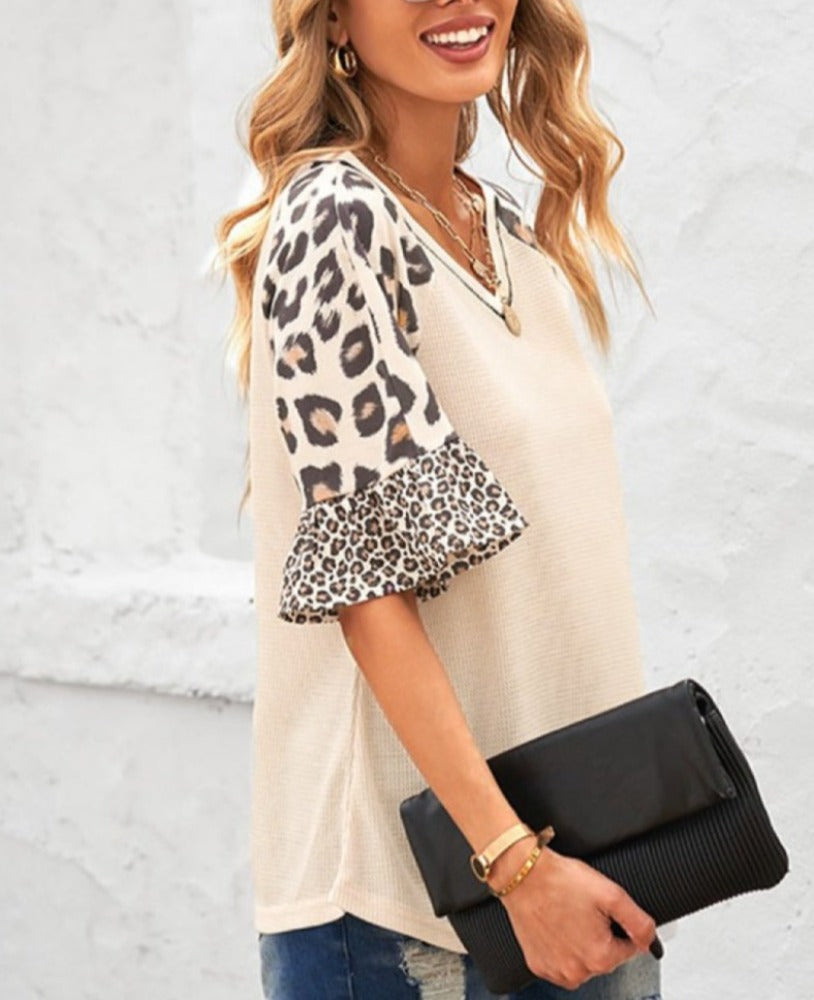 Vixen Leopard Sleeve Top