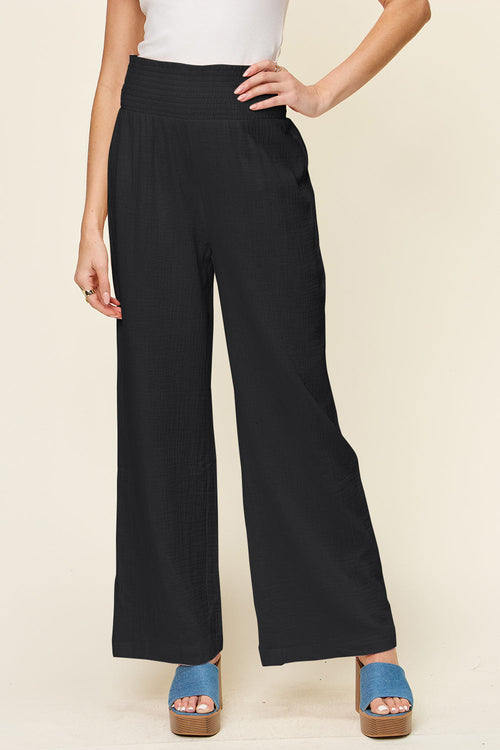 Harbor Ease Smocked Wide Leg Pants