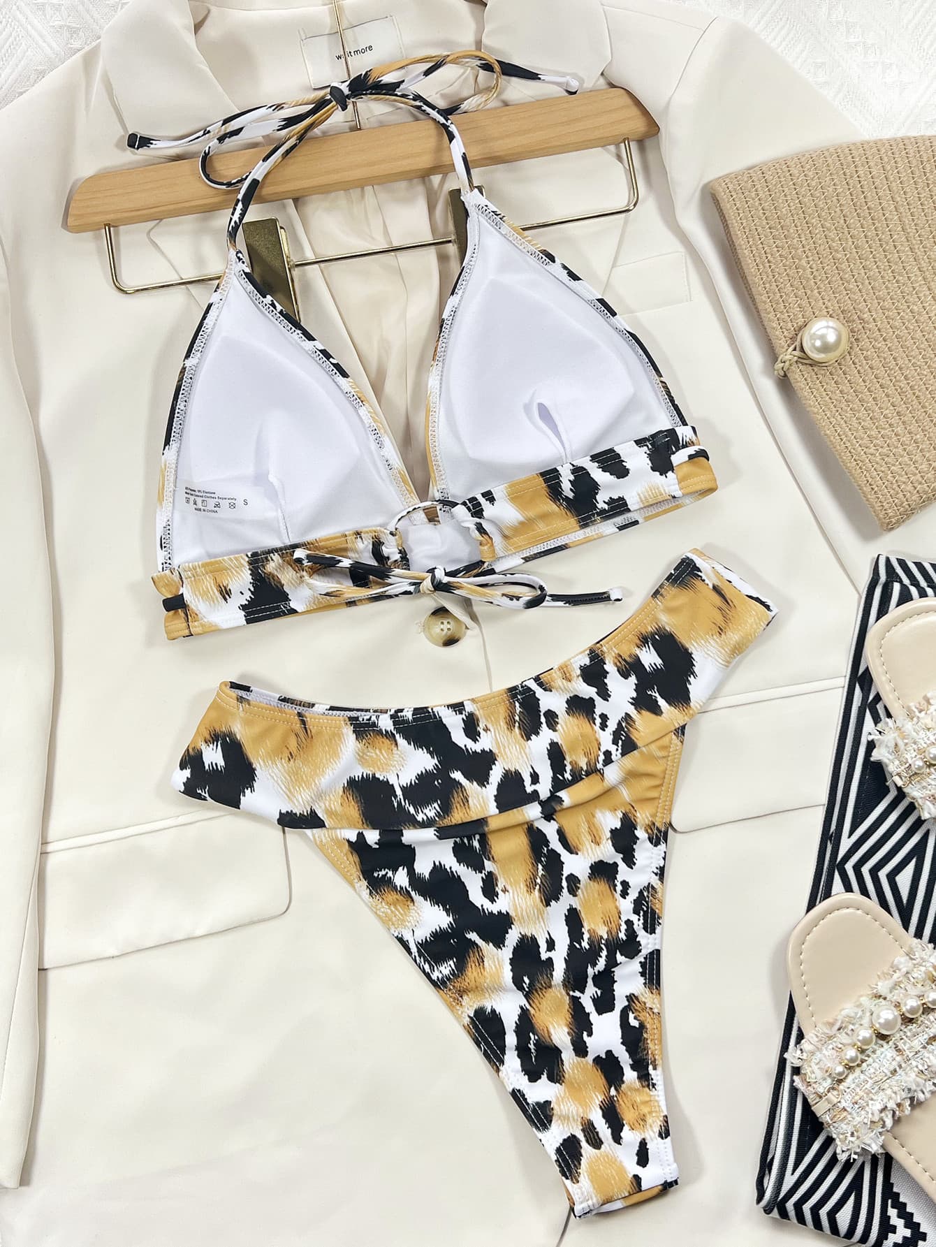 VALERIE Animal Halter Neck 2 Piece Bikini Set