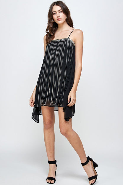 ARROW Flowy Sleeveless Dress with Metallic Accents