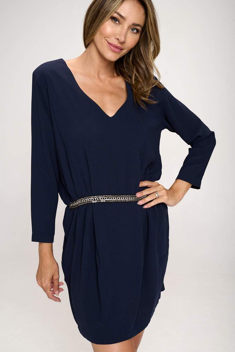 ARROW V-Neck Belted Dress