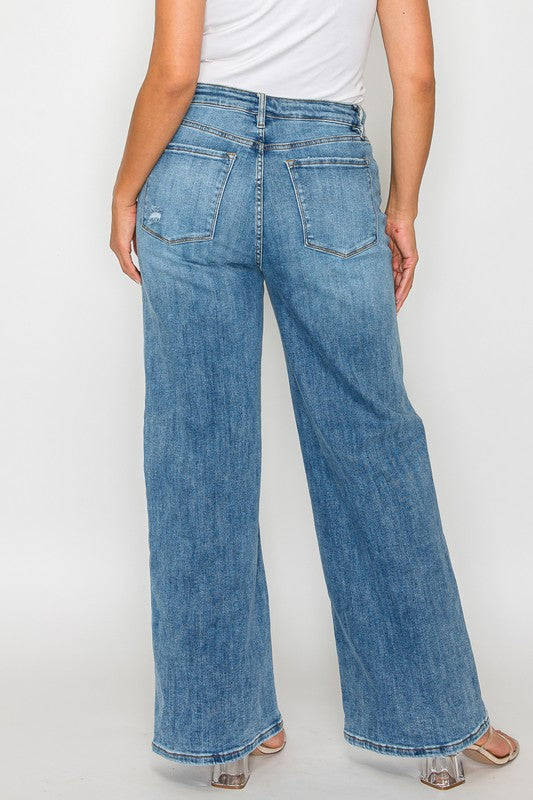 Aria High-Rise Wide Leg Jeans