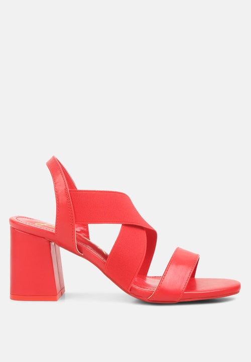 Fresca Summer Straps Block Heel Sandals