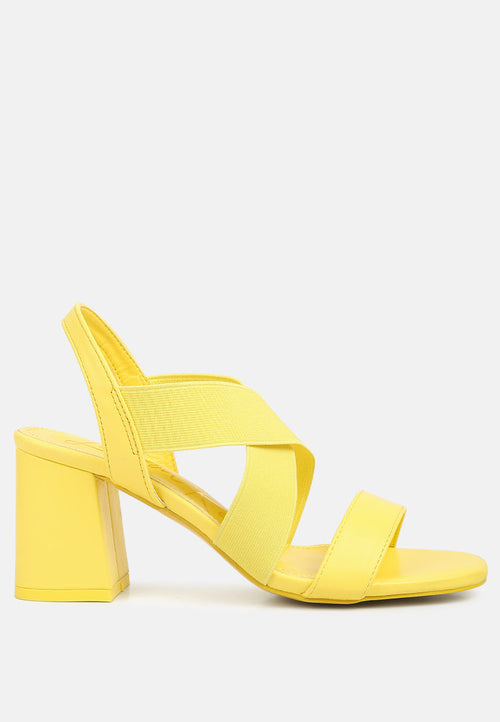 Fresca Summer Straps Block Heel Sandals