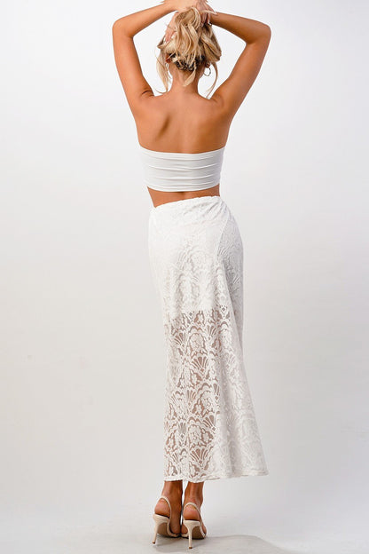ARROW Drawstring Maxi Skirt