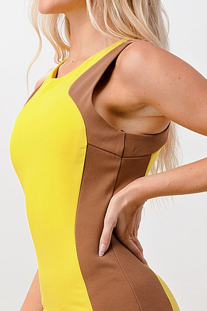 ARROW Sculpted Bodycon Mini Dress with Contrasting Panels