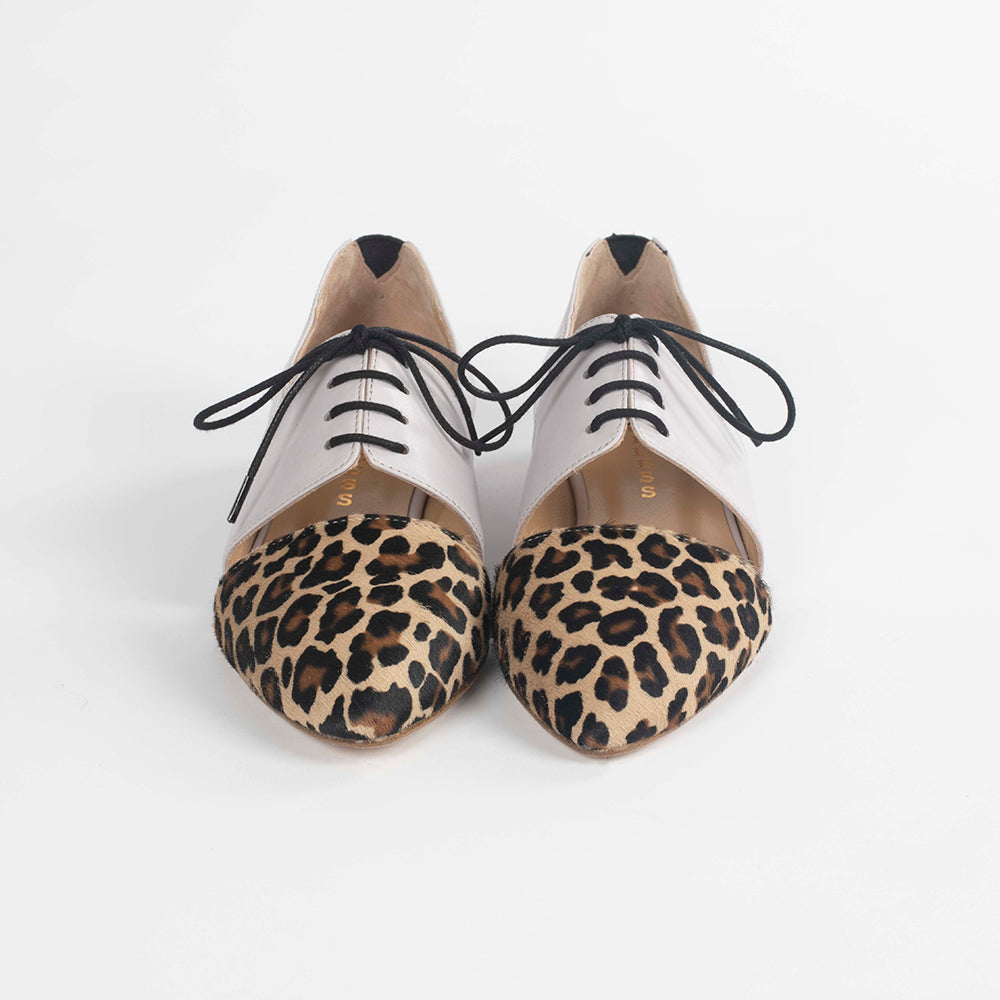 Indigenous Calf Hair Leather Flat by Lordess