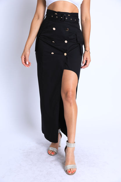 Pearl Monfried Self Belted Maxi Skirt