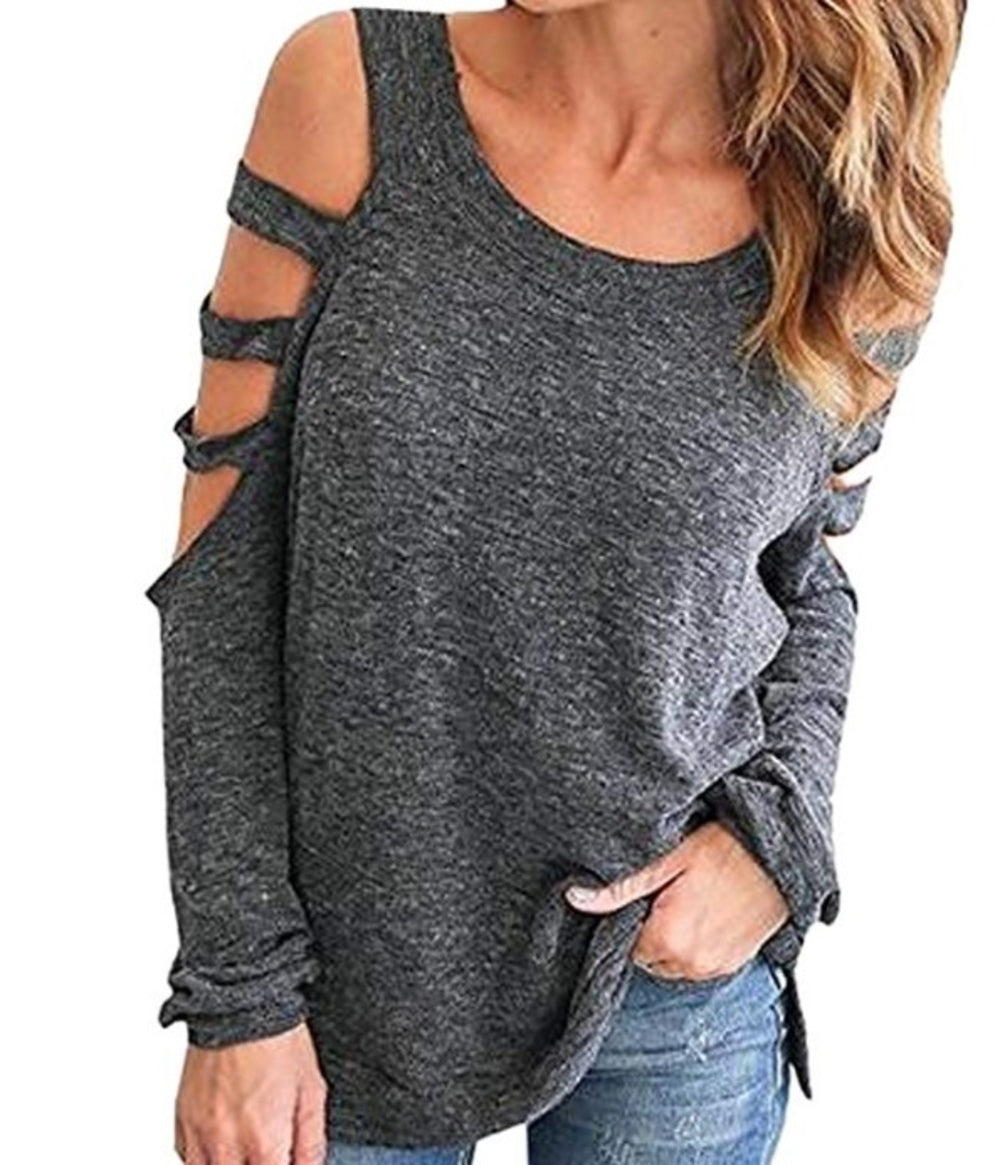 Elliot Open Shoulder Long Sleeve Top