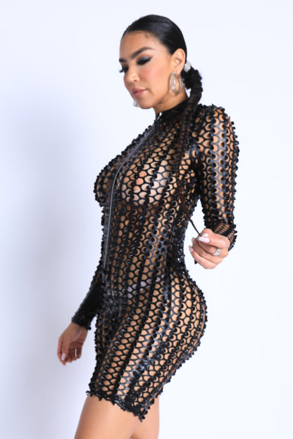 Paola Ramos Cutting Mesh Bodysuit