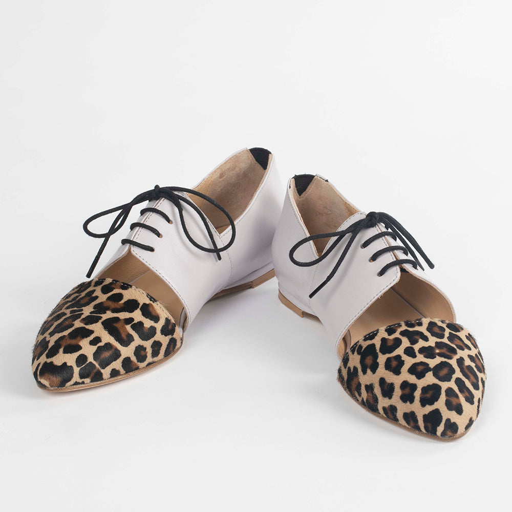 Indigenous Calf Hair Leather Flat by Lordess