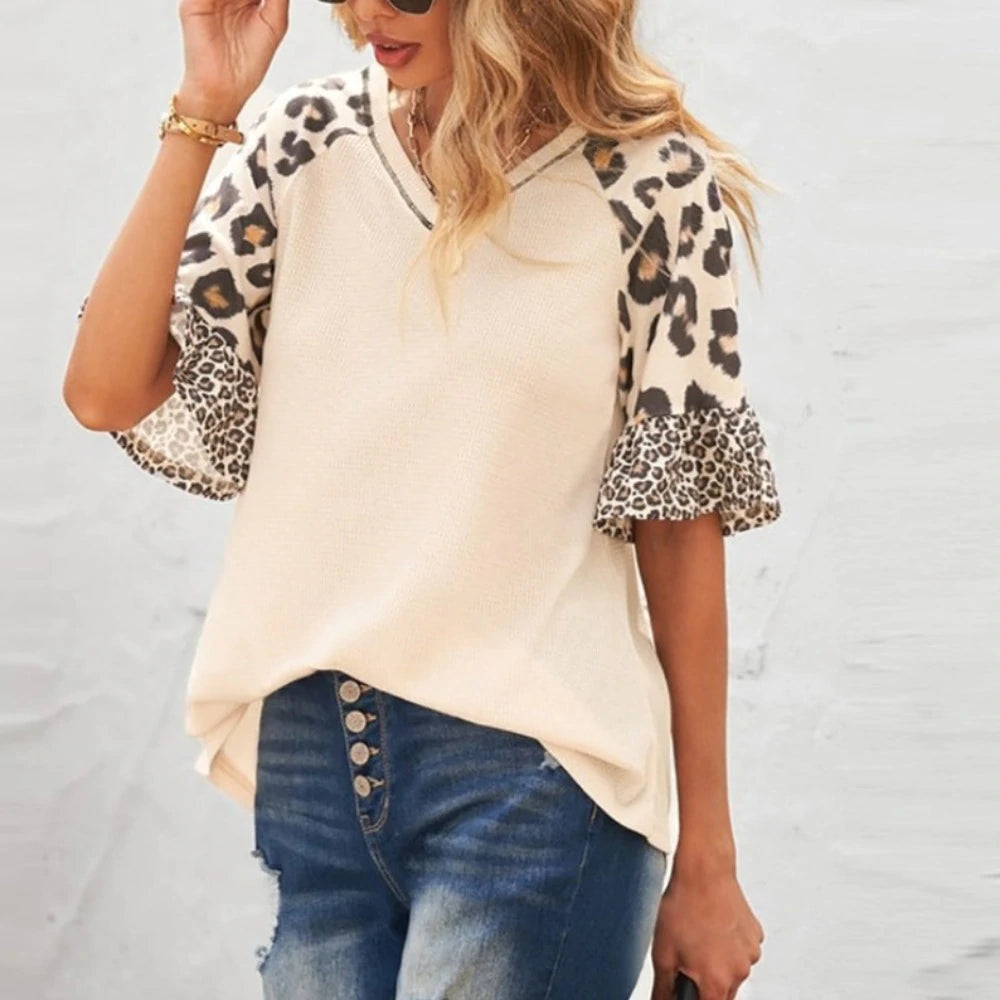 Vixen Leopard Sleeve Top