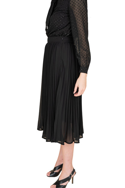 Gina Sky Chiffon Pleated Skirt