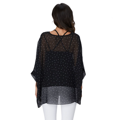 Polkadot Batwing Tunic Top