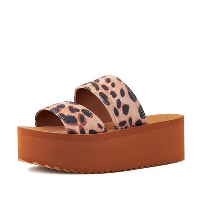 Pear Platform Sandals in Leopard