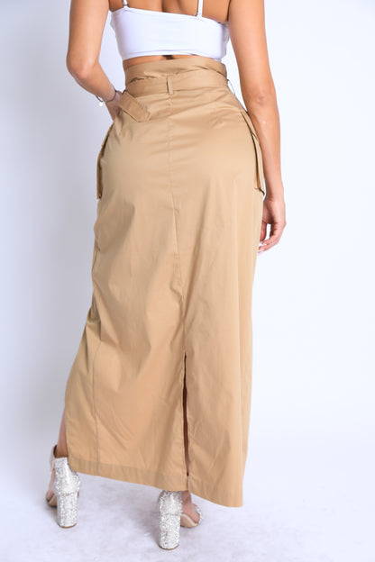Pearl Monfried Self Belted Maxi Skirt