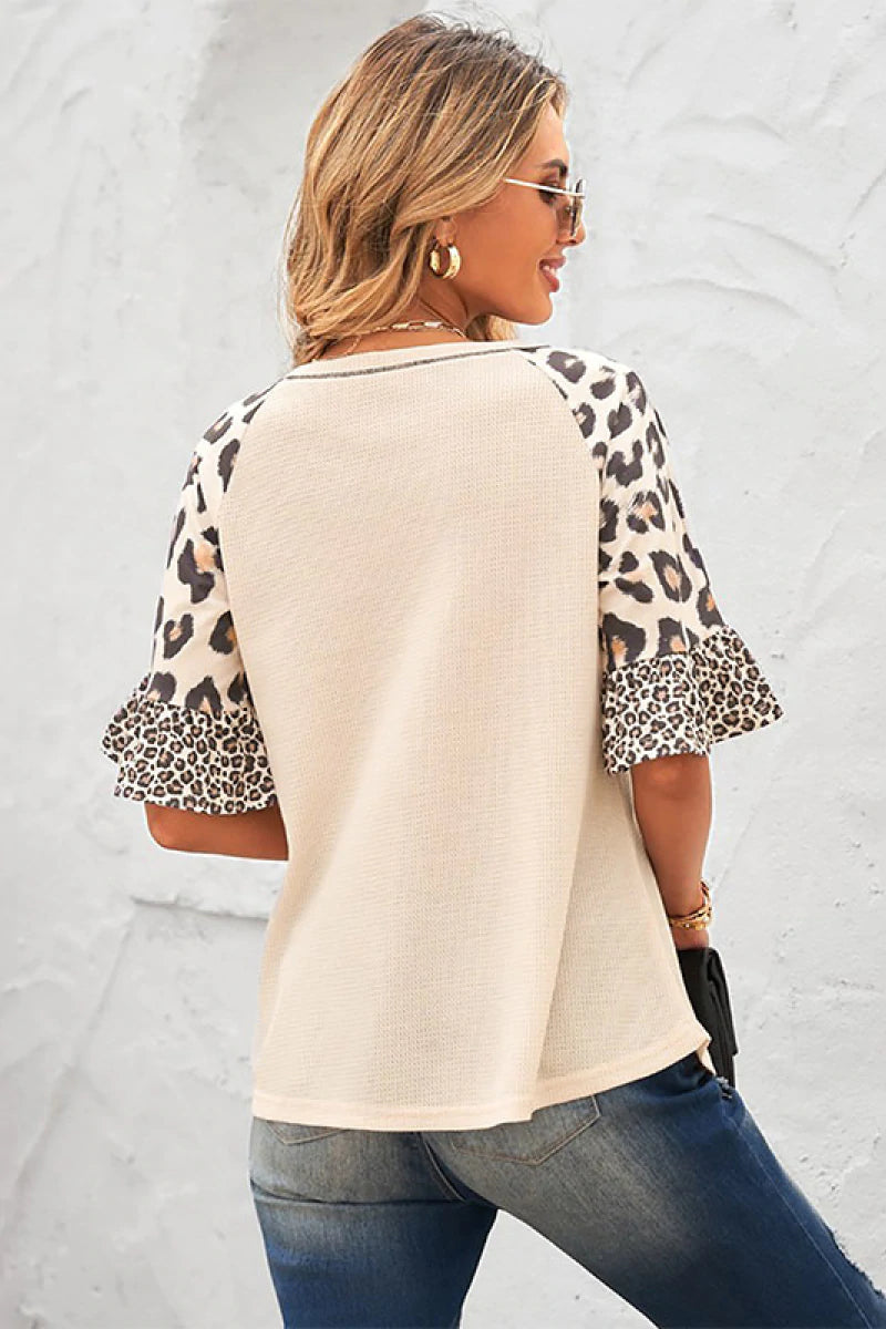 Vixen Leopard Sleeve Top