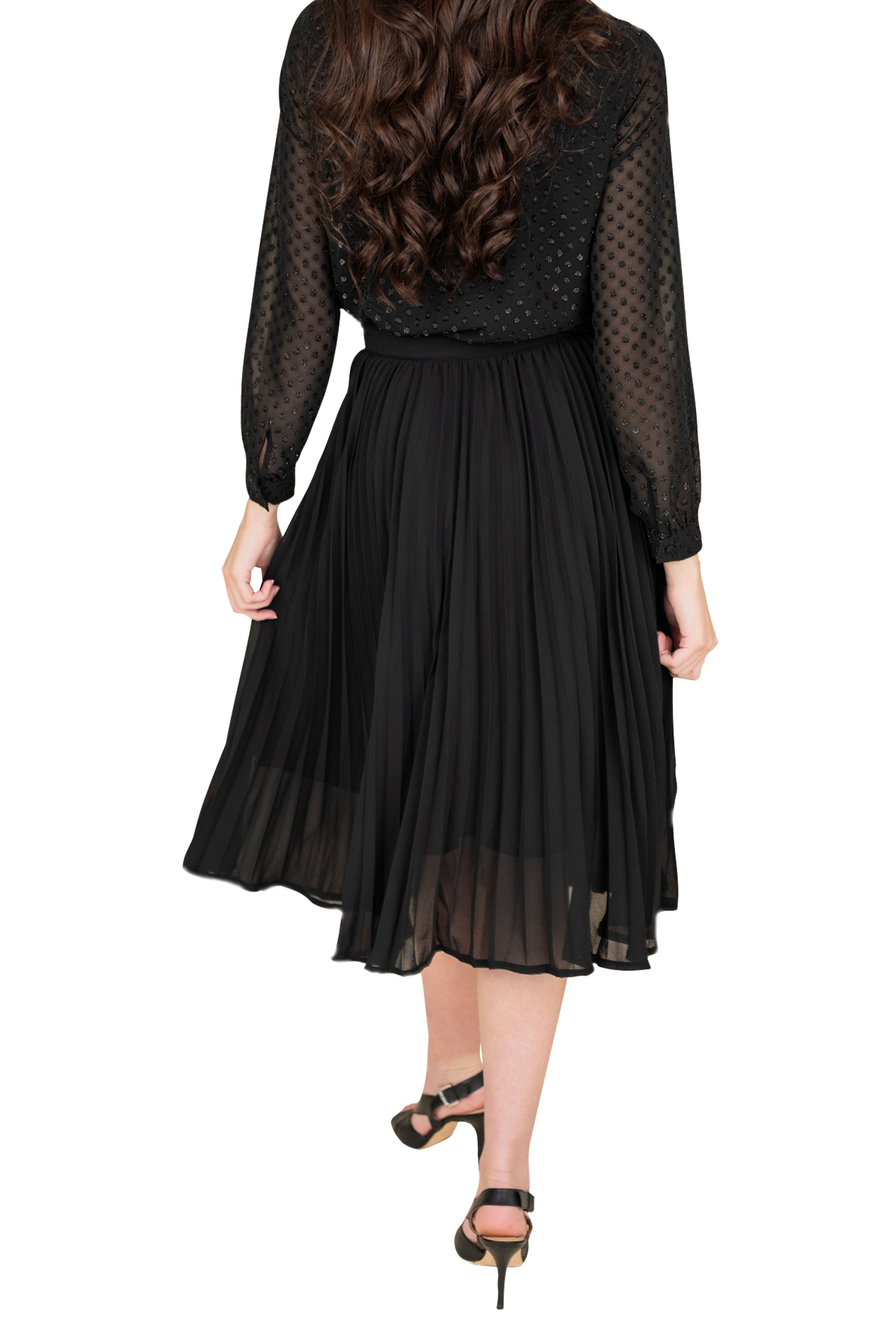 Gina Sky Chiffon Pleated Skirt