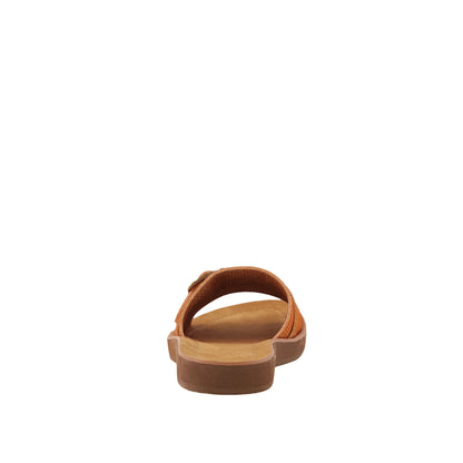 Pear Buckle Down Sandals in Tan