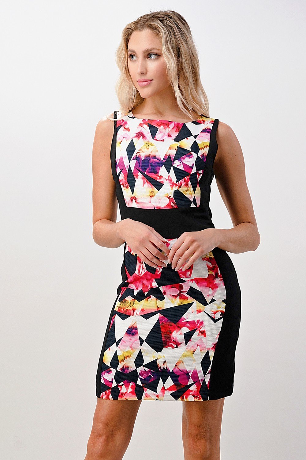 ARROW Geometric Floral Print Bodycon Dress