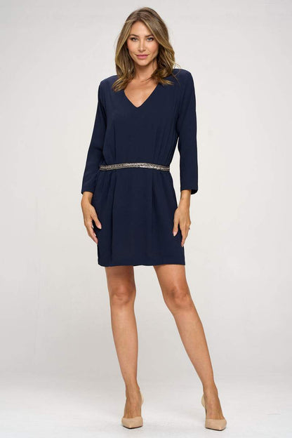 ARROW V-Neck Belted Dress