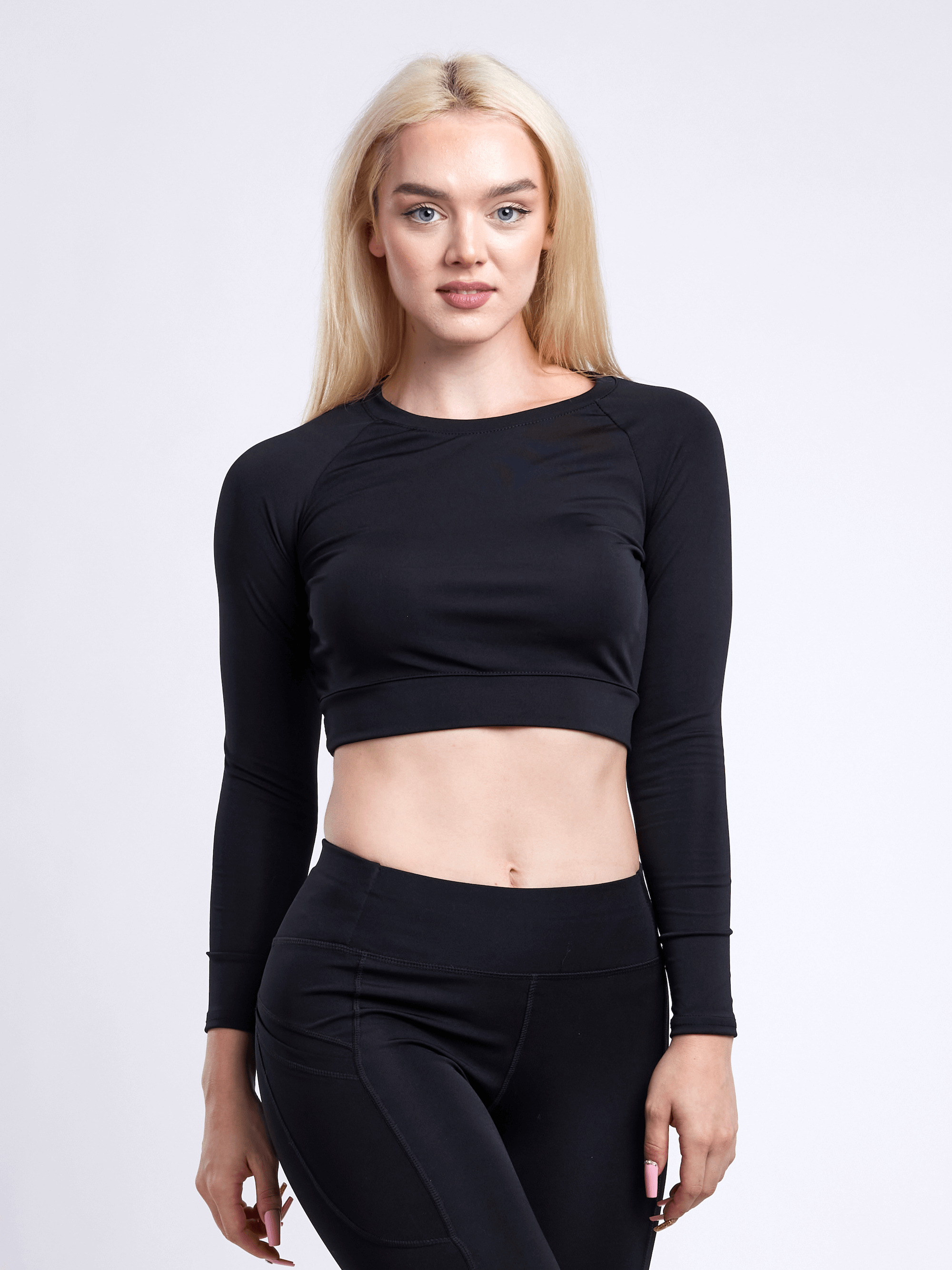 Kimberly Long-Sleeve Crop Top