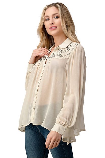 ARROW Embroidered Button-Up