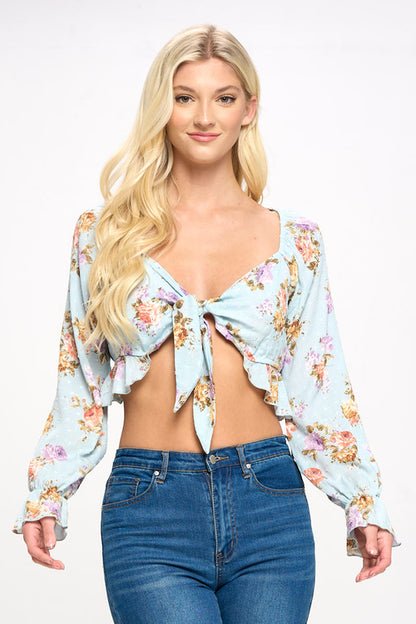ARROW Boho Ruffle Crop Top