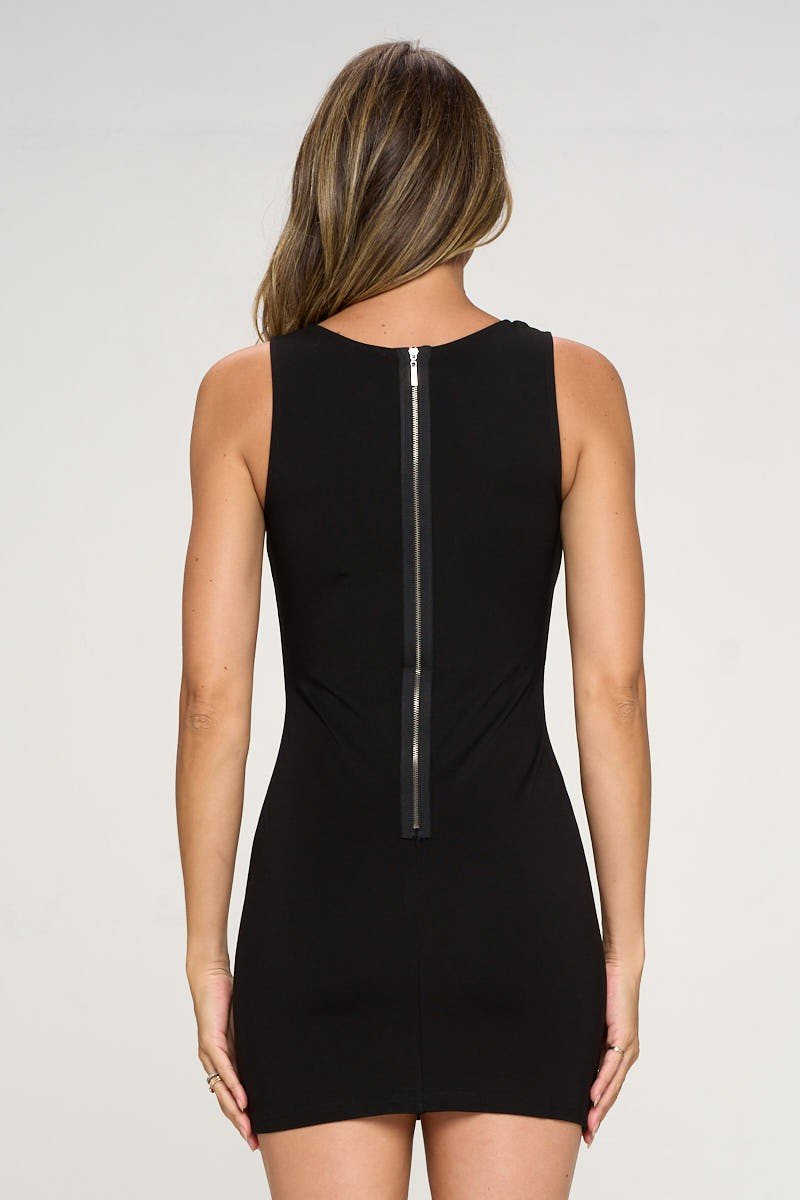 ARROW Mesh and Lace Appliqué Mini Dress