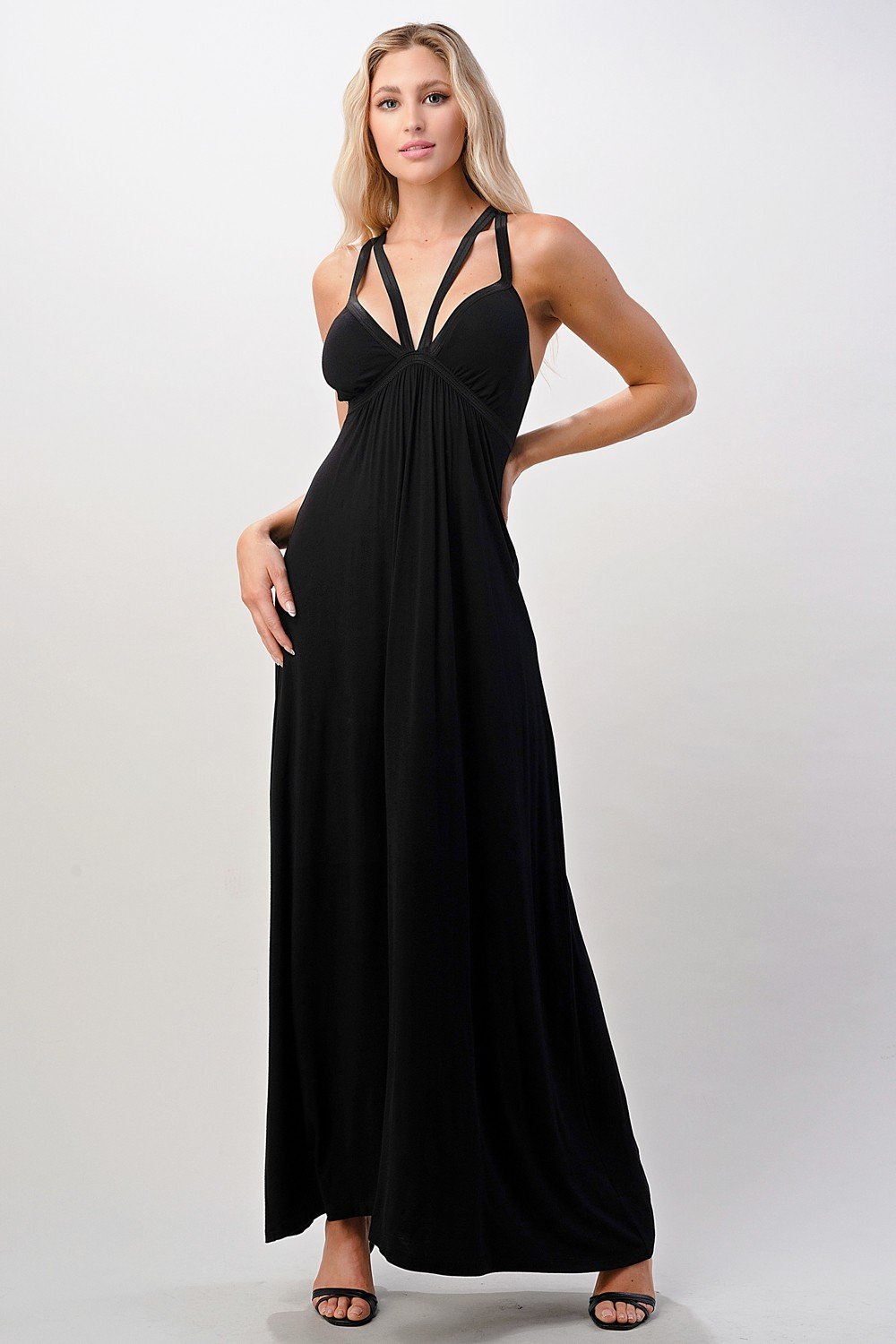 ARROW Strappy V-Neck Maxi Dress with Flowy Silhouette