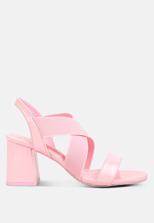 NINA Elastic Strap Block Heels