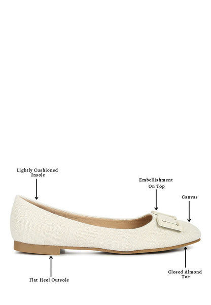 Nek Embellished Ballerina Flats
