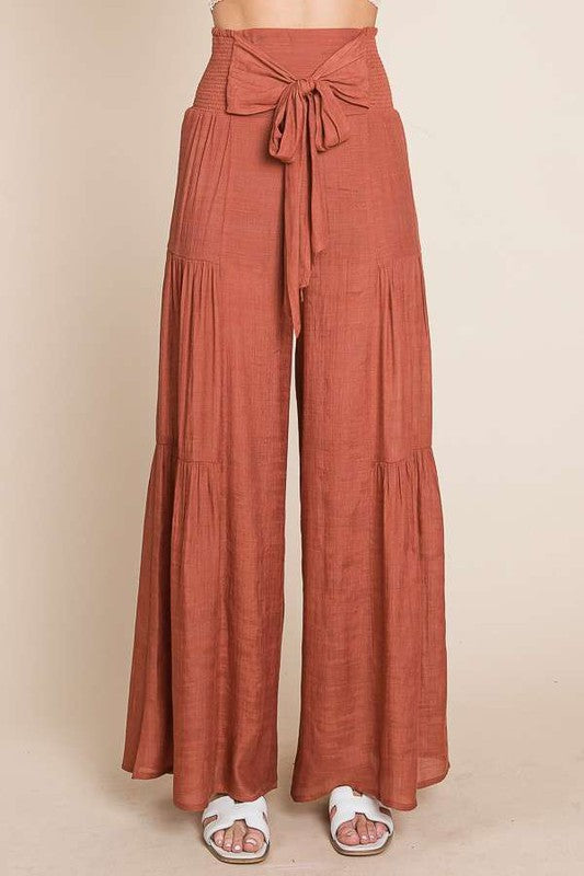 Sienna Drift Tie-Front Wide Leg Pants