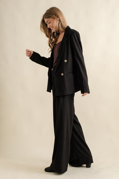 Noir Tailored Wide Leg Trouser