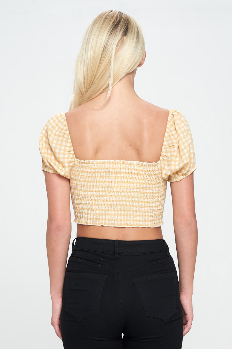 ARROW Smocked Crop Top