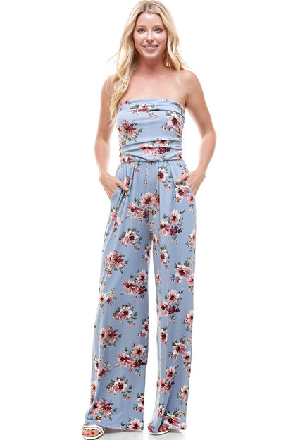 ARROW Floral Strapless Jumpsuit