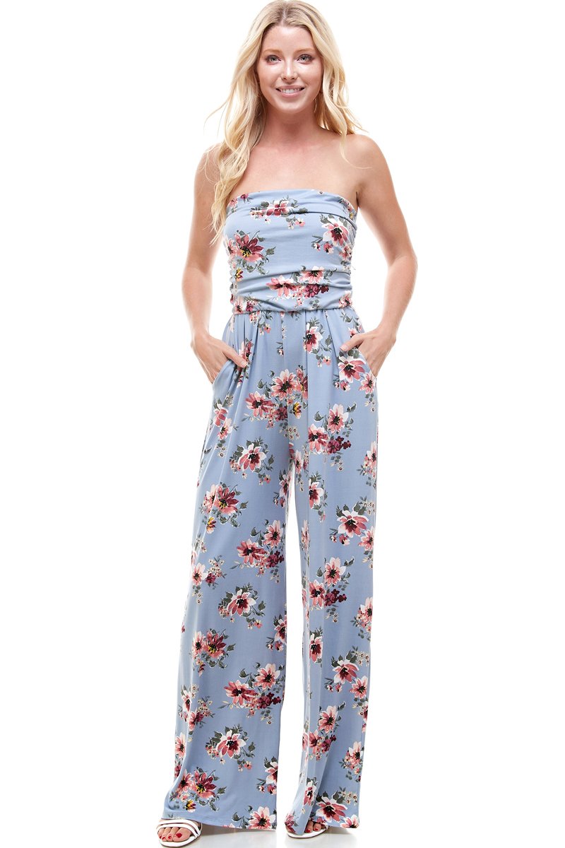 ARROW Floral Strapless Jumpsuit