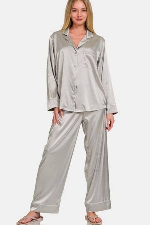 Silkwind Button-Down Sleep Set