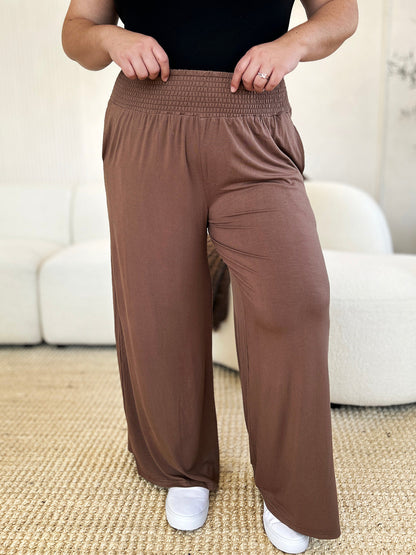 CloudSoft Smocked Waist Wide Leg Pants