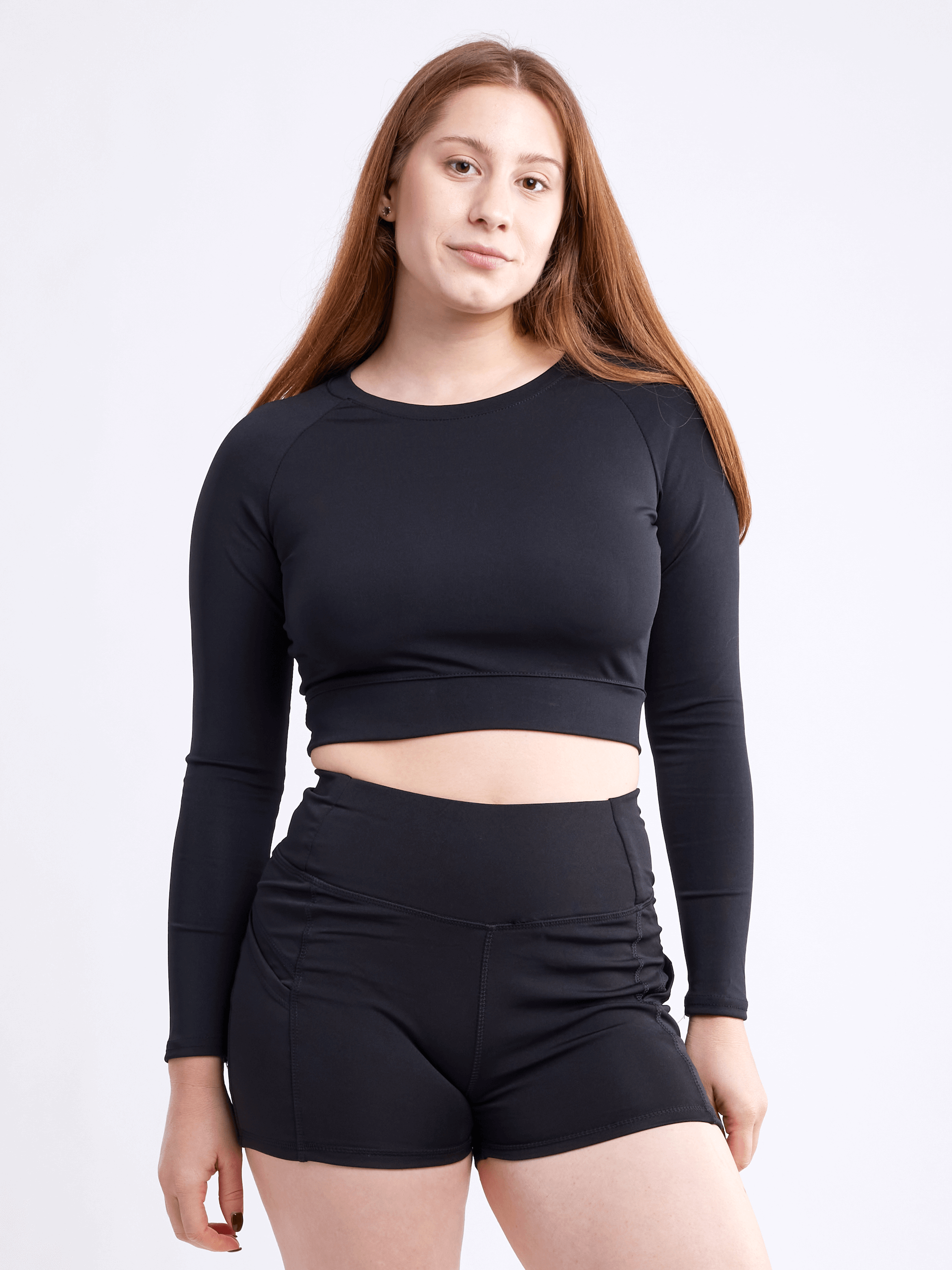 Kimberly Long-Sleeve Crop Top