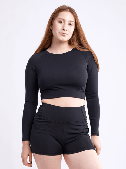 Kimberly Long-Sleeve Crop Top