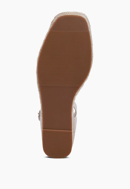 Ruby Mason Pin Buckle Wedge Espradilles
