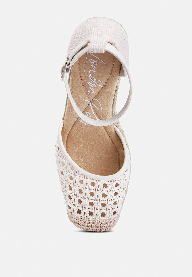 Ruby Mason Pin Buckle Wedge Espradilles